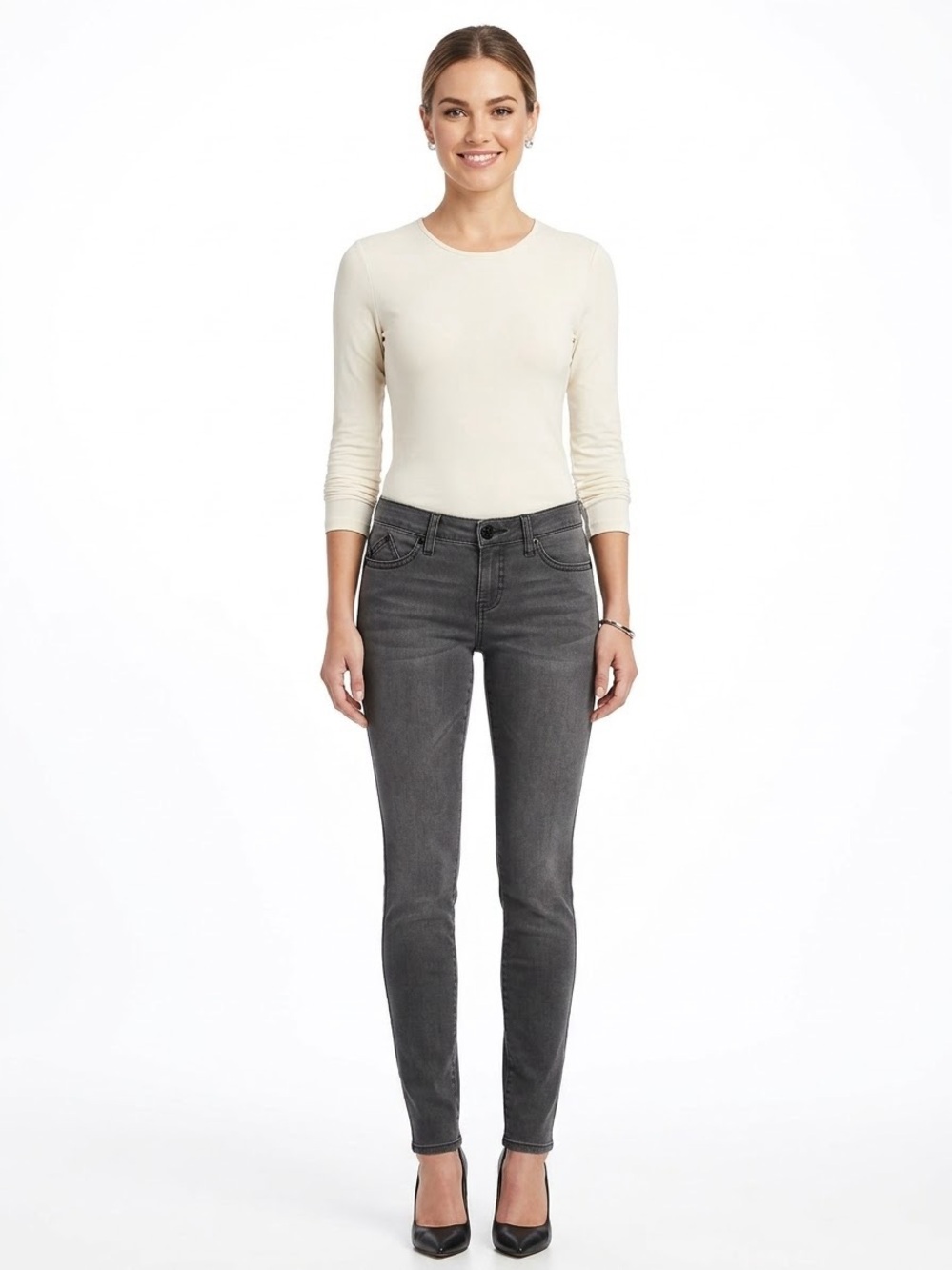 Rock & Republic Kashmiere Skinny Jeans Gray Wash Size 8